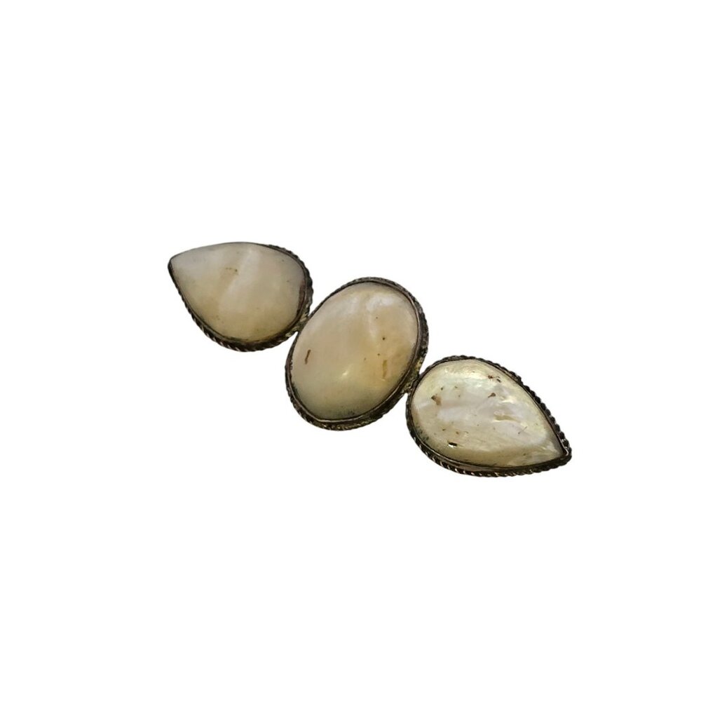 Vintage Abalone Shell And Silver Brooch (A7713)